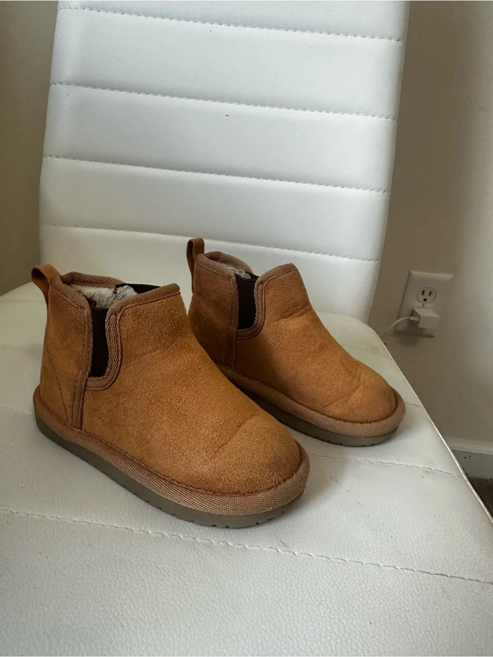 Gymboree Kids Chestnut Suede Slip-On Winter Boots